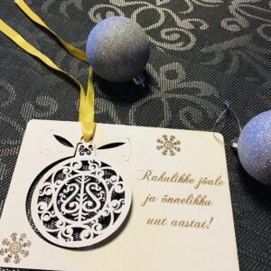 Jõulukaart jõuluehtega kartong